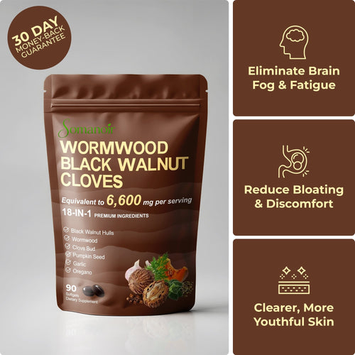 Flush Out Hidden Parasites & Larva in Just 14 Days with Wormwood Black Walnut Cloves