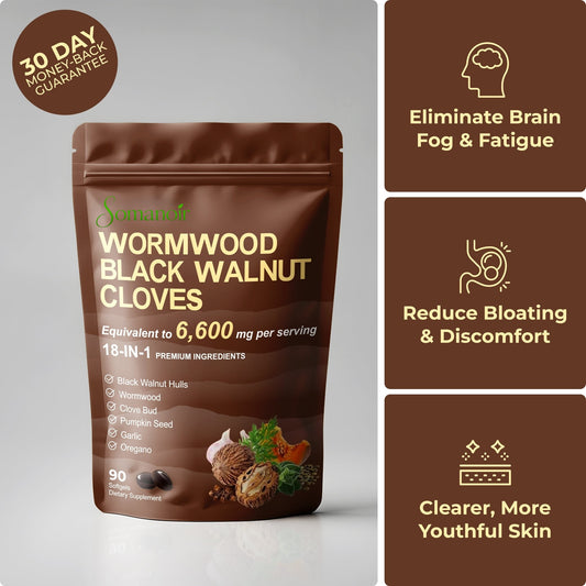 Flush Out Hidden Parasites & Larva in Just 14 Days with Wormwood Black Walnut Cloves